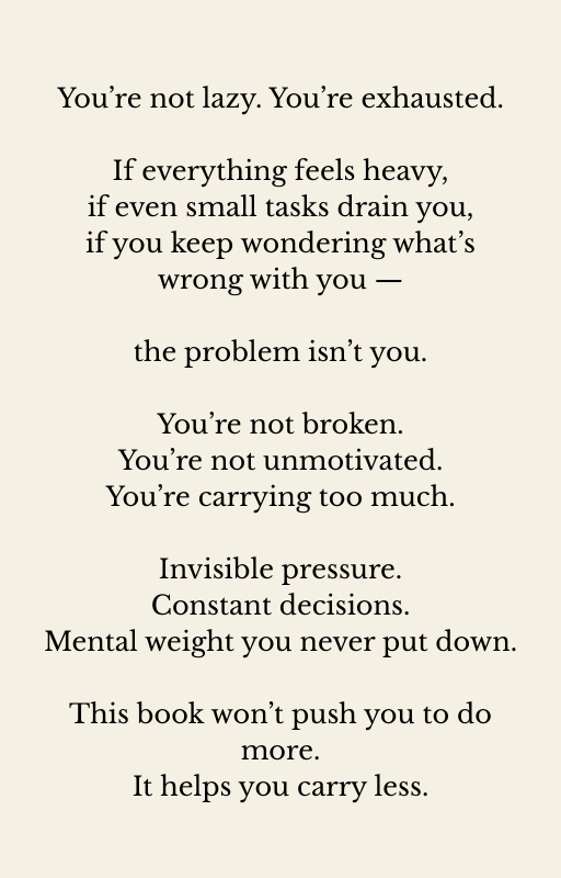 Youβre Not Lazy β Mental Load Relief Guide for Overwhelmed Women | Emotional Reset PDF | Gentle Self-Care eBook