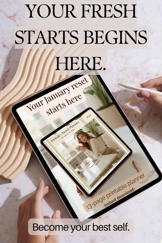 January Reset Planner 2026 – Digital Reset & Goal Setting Planner | Clean Girl Aesthetic