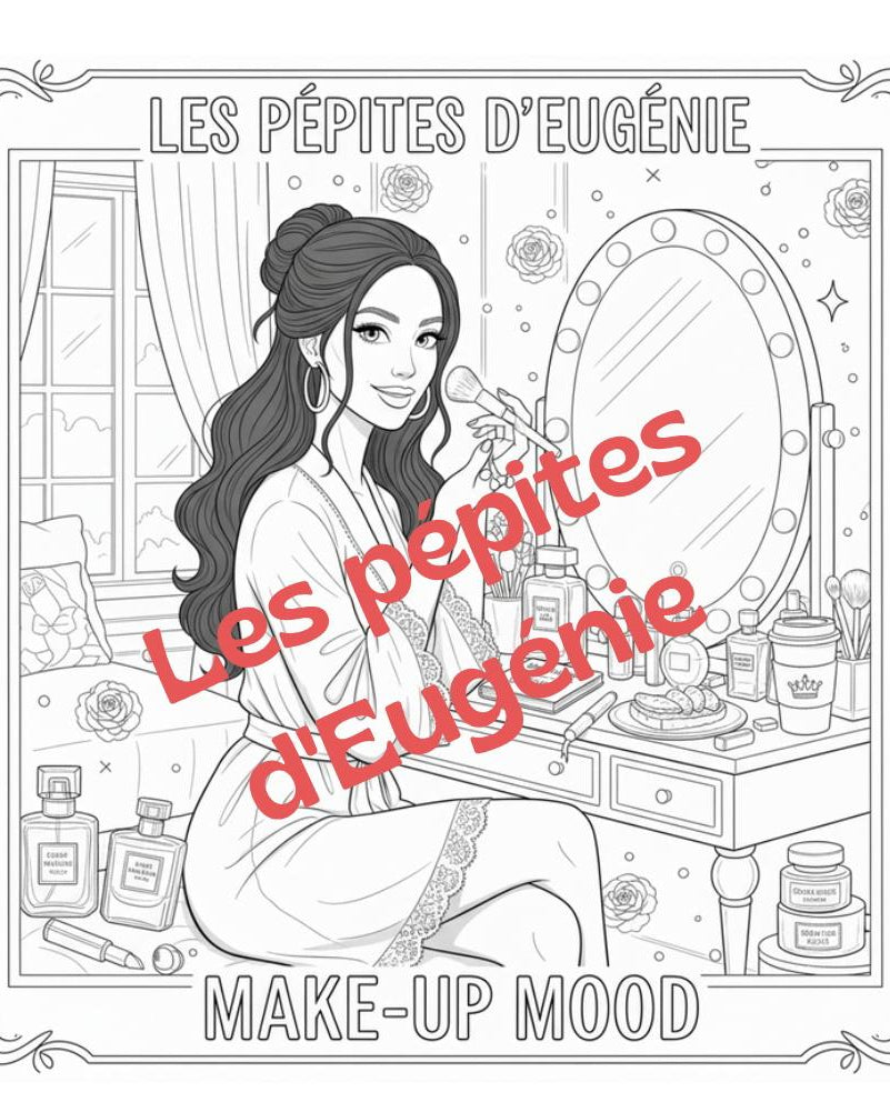 Clean Girl Coloring Book | 12 Feminine Mood Pages | Aesthetic Printable Coloring for Women | Stress-Relief Art PDF