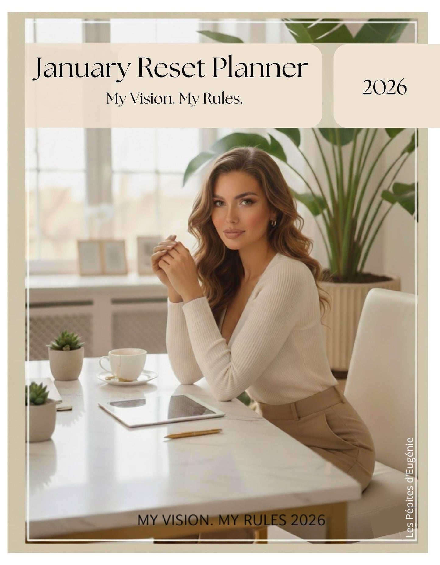 January Reset Planner 2026 – Digital Reset & Goal Setting Planner | Clean Girl Aesthetic