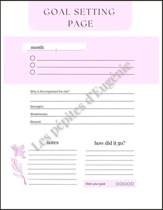 Goal Setting Bundle • New Era Planner Kit • Daily Planner + Habit Tracker + Goal Pages • Productivity Printable • Soft Aesthetic