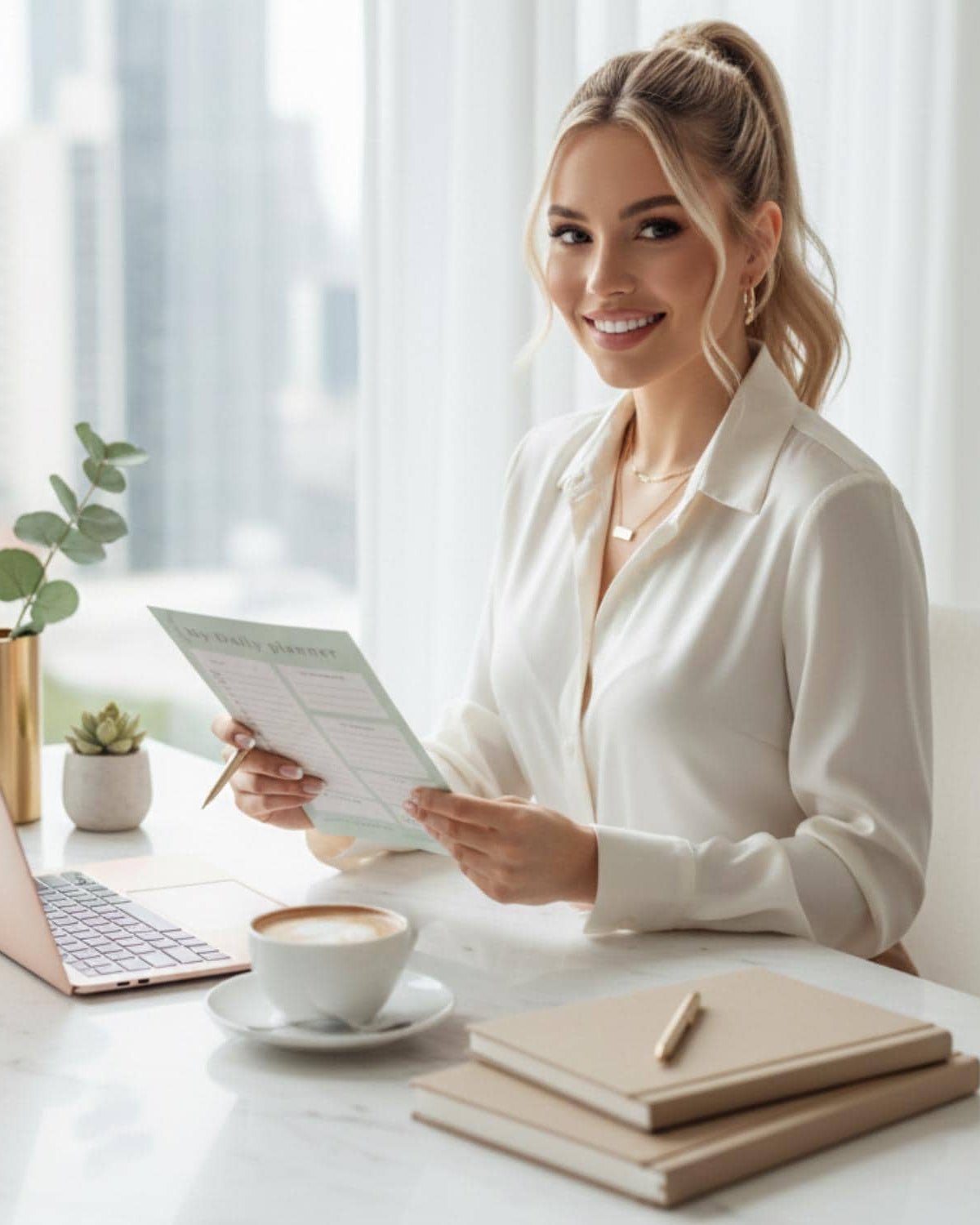 Daily Planner Printable – Sage green Edition | Clean Girl Aesthetic Daily Schedule & To-Do List