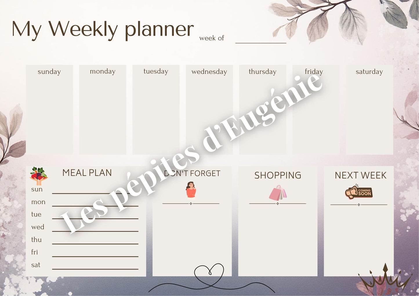 Weekly Planner Mega Pack – 7 Minimalist Weekly & Meal Planners | Printable Family Organizer