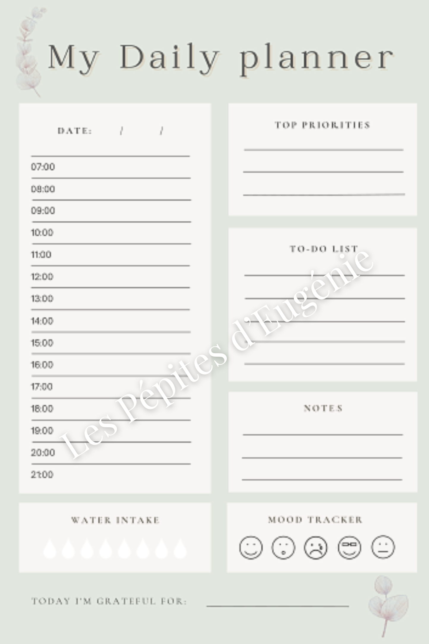 Daily Planner Bundle – Reset Your Day in 5 Minutes | Printable Productivity & Self-Care Planner