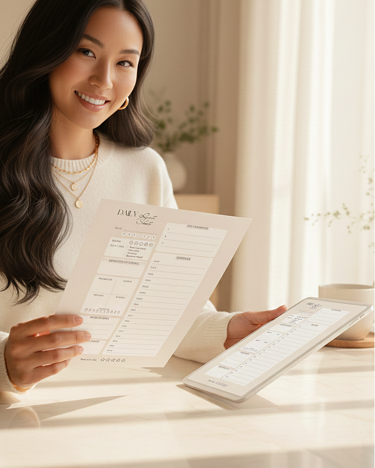 Daily Reset Sheet – Printable Daily Planner for Overwhelmed Days | Calm & Clear Your Mind in 5 Minutes