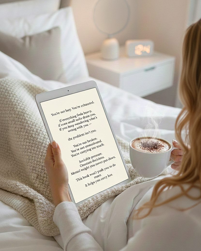 You’re Not Lazy – Mental Load Relief Guide for Overwhelmed Women | Emotional Reset PDF | Gentle Self-Care eBook