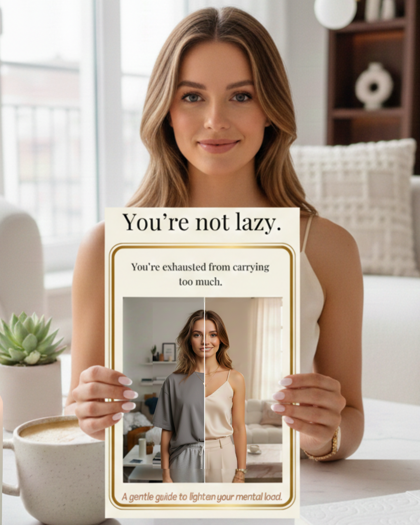 You’re Not Lazy – Mental Load Relief Guide for Overwhelmed Women | Emotional Reset PDF | Gentle Self-Care eBook