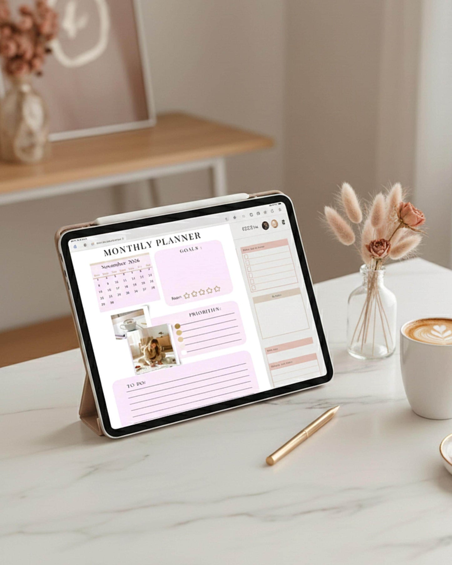 The Ultimate Planner 2026 - Aesthetic Digital Weekly & Monthly Planner (65 Pages)