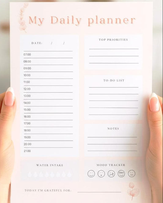 Daily Planner Printable – Pink Edition