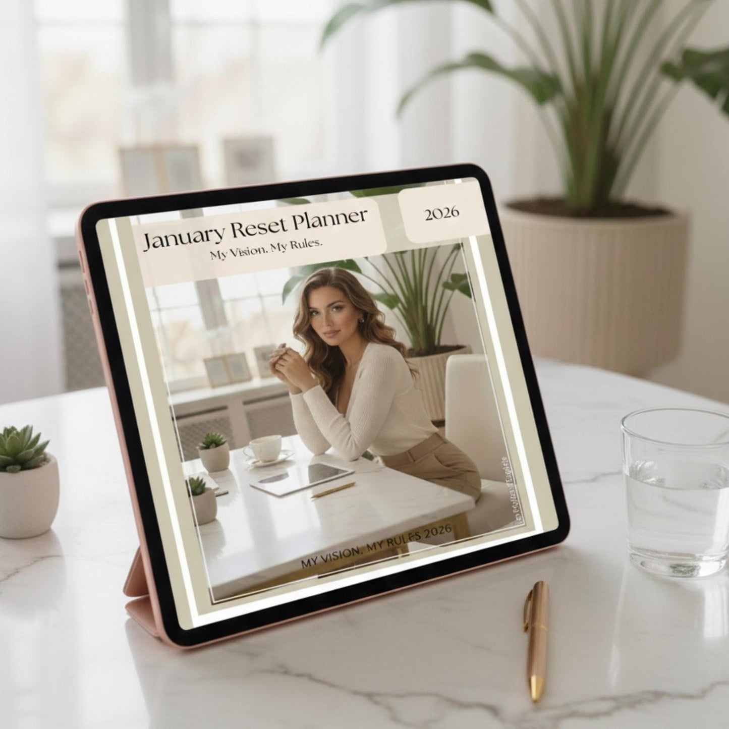 January Reset Planner 2026 – Digital Reset & Goal Setting Planner | Clean Girl Aesthetic