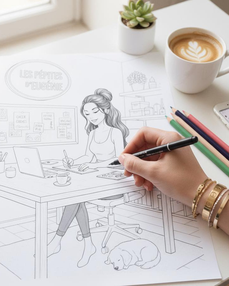 Clean Girl Coloring Book | 12 Feminine Mood Pages | Aesthetic Printable Coloring for Women | Stress-Relief Art PDF